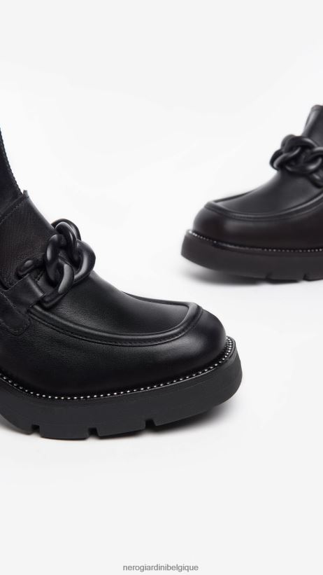 chaussure être NeroGiardini femmes art. i309041d bottines chelsea en cuir noir F2F08N226