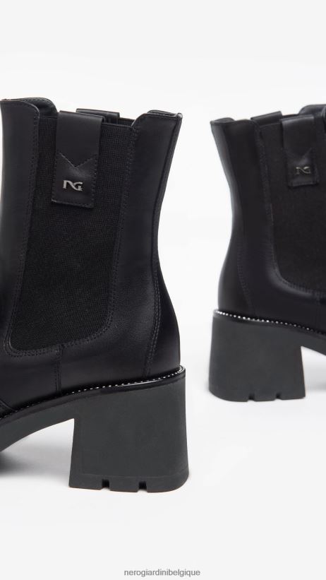 chaussure être NeroGiardini femmes art. i309041d bottines chelsea en cuir noir F2F08N226