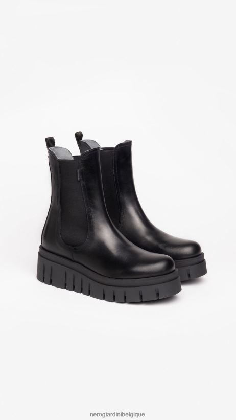 chaussure être NeroGiardini femmes art. i309090d bottines chelsea en cuir noir F2F08N214