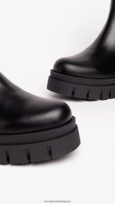 chaussure être NeroGiardini femmes art. i309090d bottines chelsea en cuir noir F2F08N214