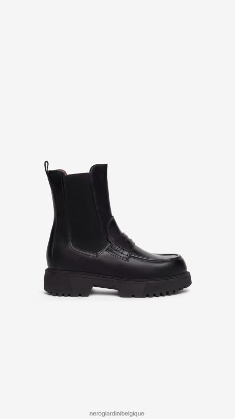 chaussure être NeroGiardini femmes art. i309110d bottines chelsea en cuir noir F2F08N221
