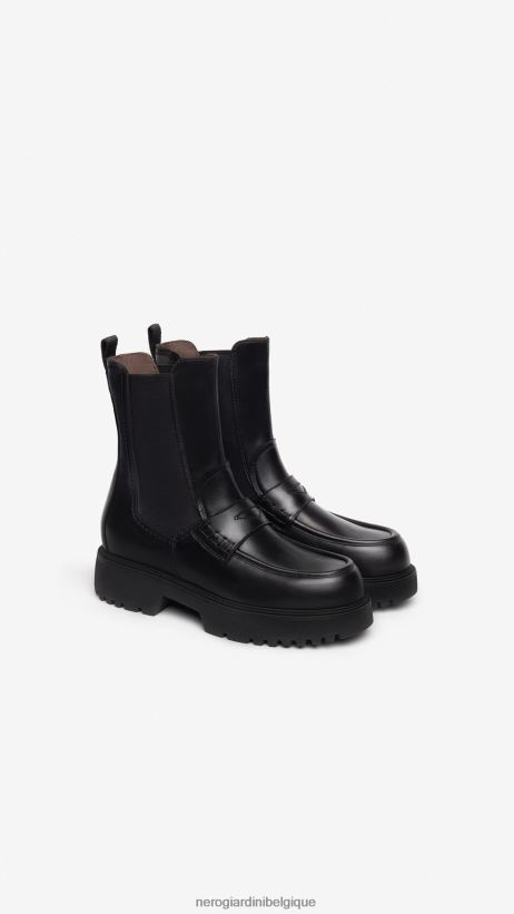 chaussure être NeroGiardini femmes art. i309110d bottines chelsea en cuir noir F2F08N221