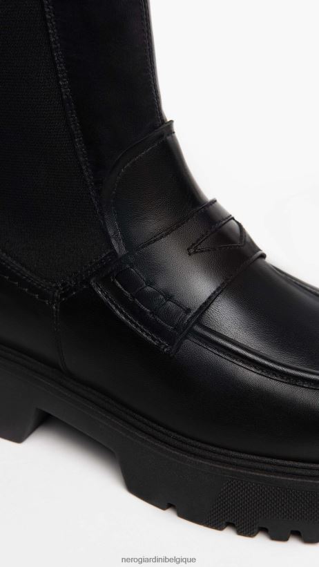 chaussure être NeroGiardini femmes art. i309110d bottines chelsea en cuir noir F2F08N221