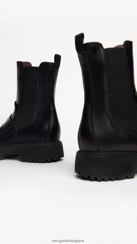 chaussure être NeroGiardini femmes art. i309110d bottines chelsea en cuir noir F2F08N221