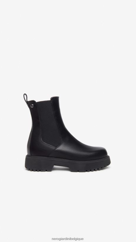 chaussure être NeroGiardini femmes art. i309112d bottines chelsea en cuir noir F2F08N223