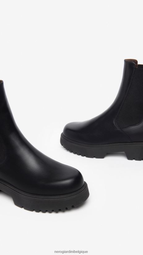 chaussure être NeroGiardini femmes art. i309112d bottines chelsea en cuir noir F2F08N223