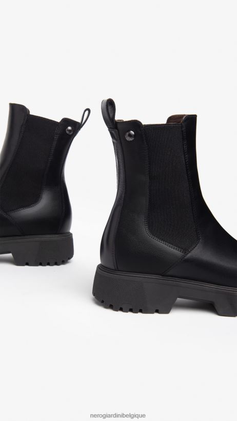 chaussure être NeroGiardini femmes art. i309112d bottines chelsea en cuir noir F2F08N223