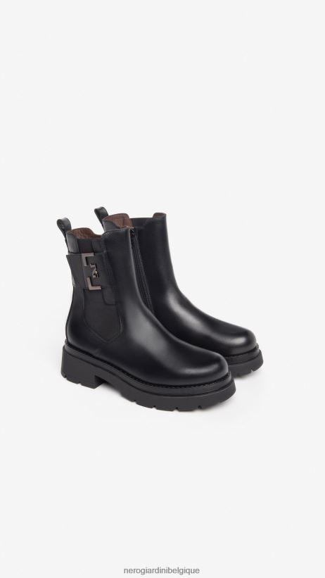 chaussure être NeroGiardini femmes art. i309150d bottines chelsea en cuir noir F2F08N209