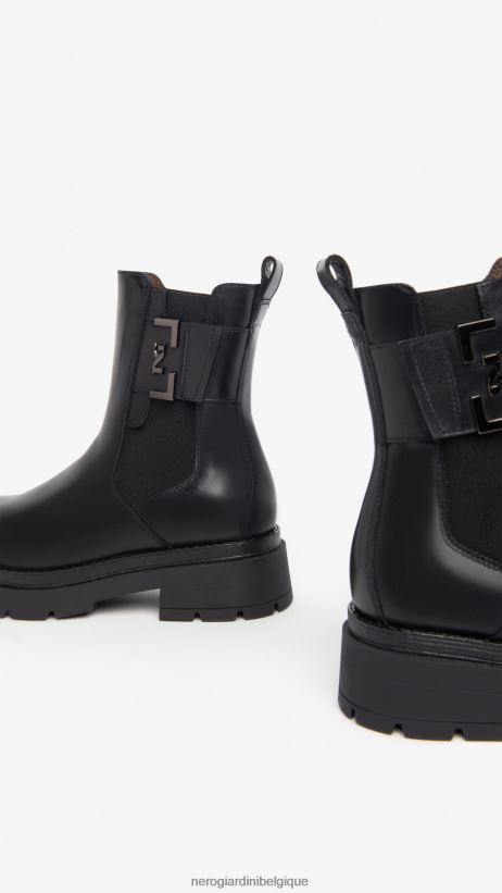 chaussure être NeroGiardini femmes art. i309150d bottines chelsea en cuir noir F2F08N209