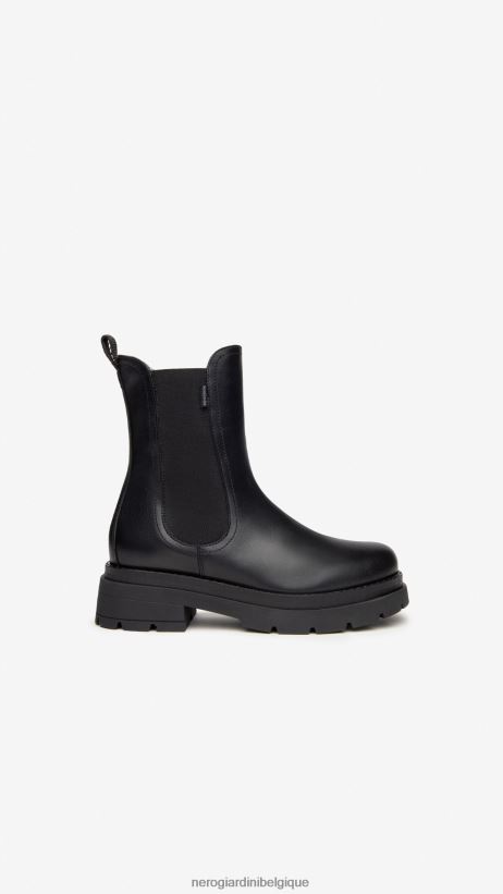 chaussure être NeroGiardini femmes art. i309153d bottines chelsea en daim noir F2F08N208