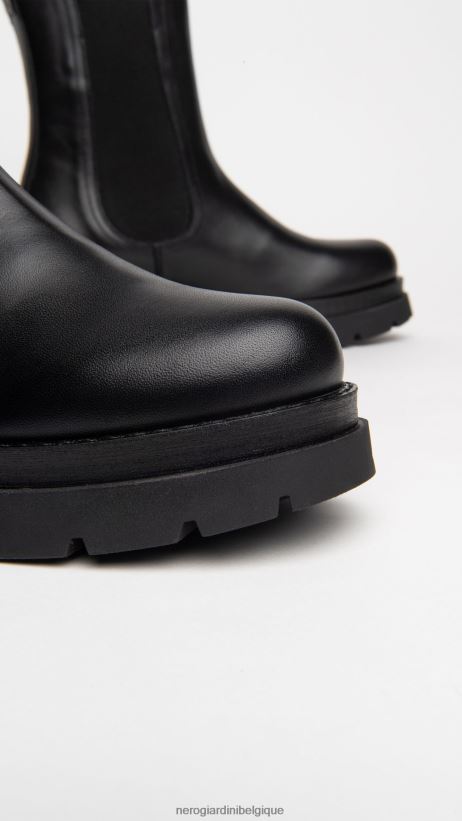 chaussure être NeroGiardini femmes art. i309153d bottines chelsea en daim noir F2F08N208