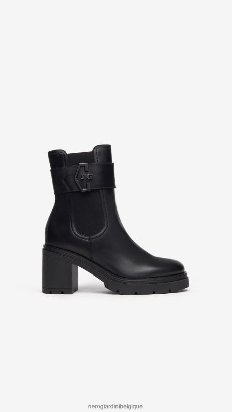 chaussure être NeroGiardini femmes art. i309160d bottines chelsea en cuir noir F2F08N212