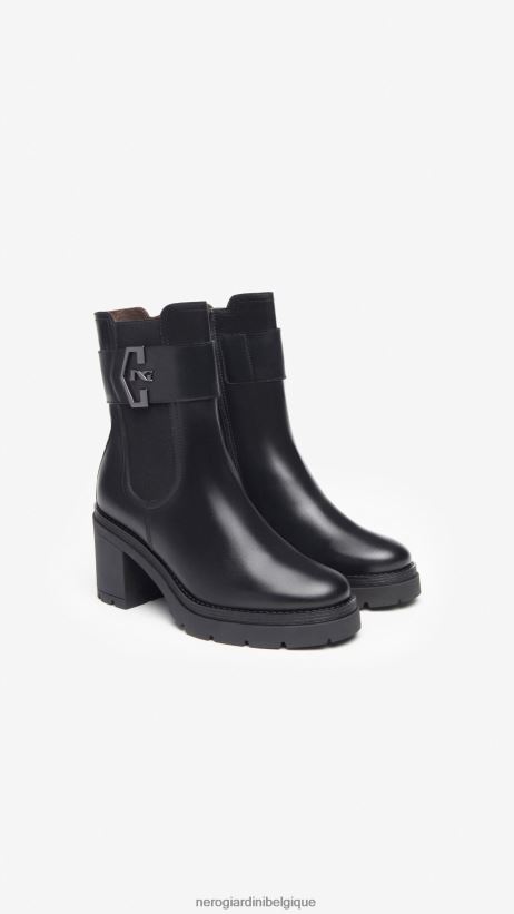 chaussure être NeroGiardini femmes art. i309160d bottines chelsea en cuir noir F2F08N212