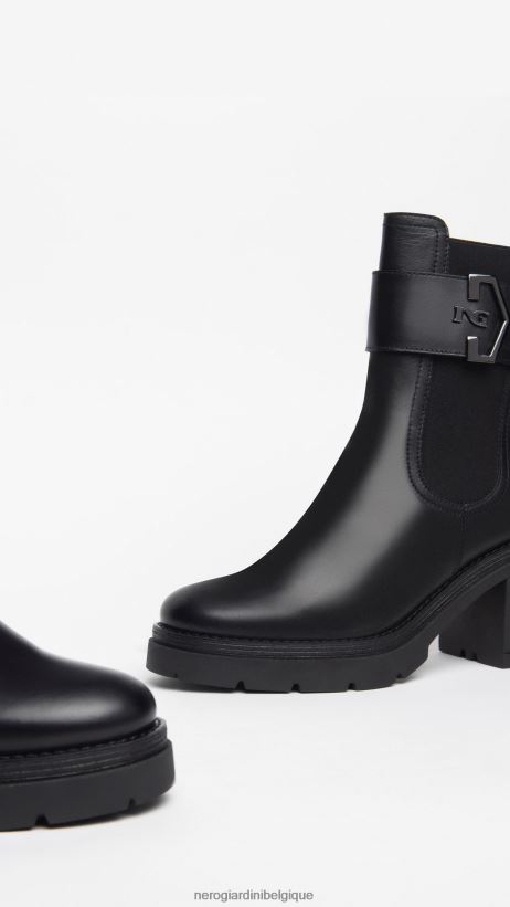 chaussure être NeroGiardini femmes art. i309160d bottines chelsea en cuir noir F2F08N212