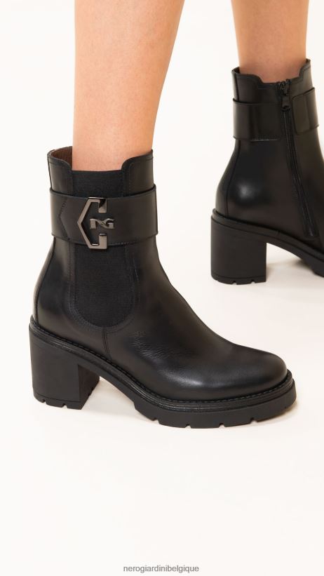 chaussure être NeroGiardini femmes art. i309160d bottines chelsea en cuir noir F2F08N212