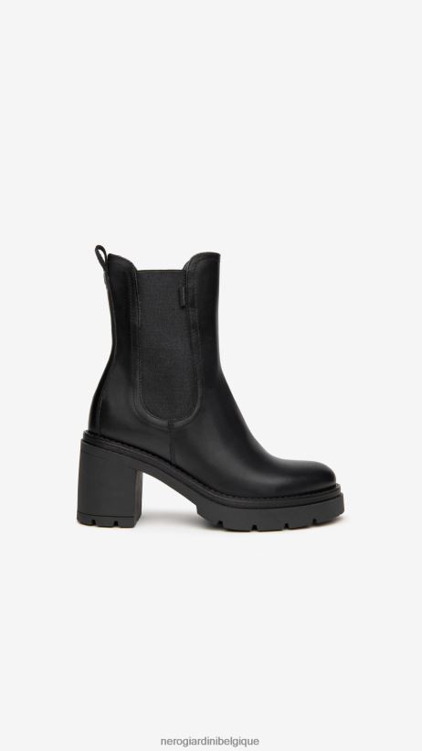 chaussure être NeroGiardini femmes art. i309163d bottines chelsea en daim noir F2F08N210