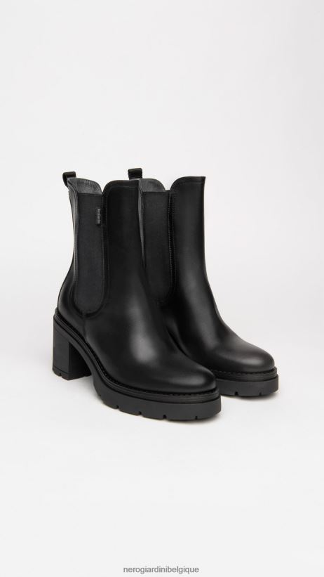 chaussure être NeroGiardini femmes art. i309163d bottines chelsea en daim noir F2F08N210