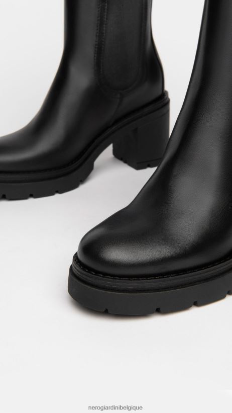 chaussure être NeroGiardini femmes art. i309163d bottines chelsea en daim noir F2F08N210