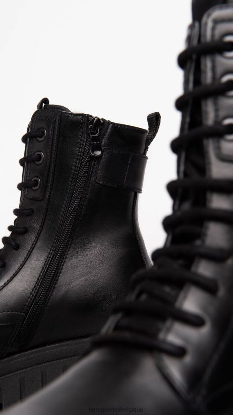 chaussure être NeroGiardini femmes art. i309092d bottes de combat en cuir noir F2F08N109