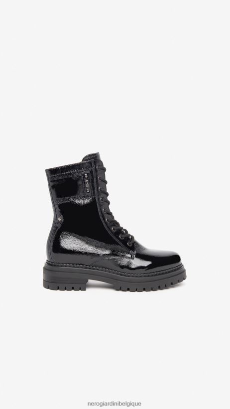 chaussure être NeroGiardini femmes art. bottes de combat brevetées i308954d noir F2F08N115