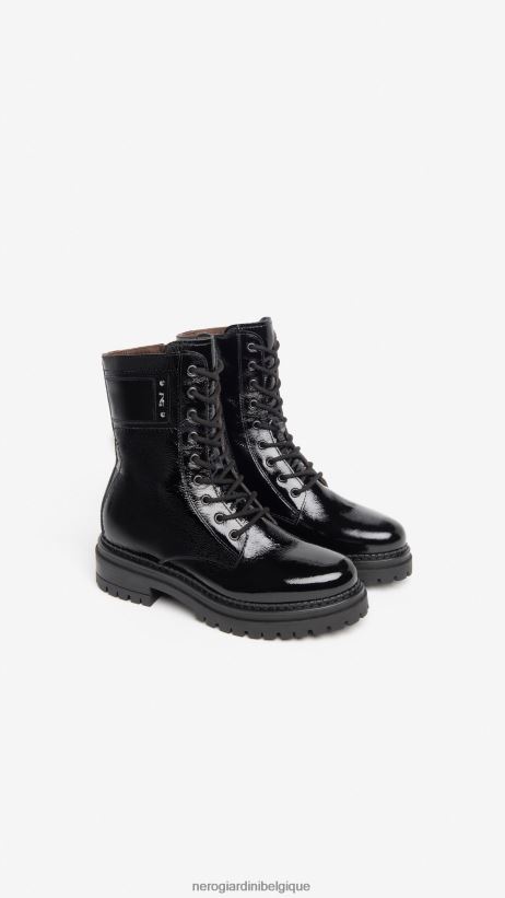 chaussure être NeroGiardini femmes art. bottes de combat brevetées i308954d noir F2F08N115