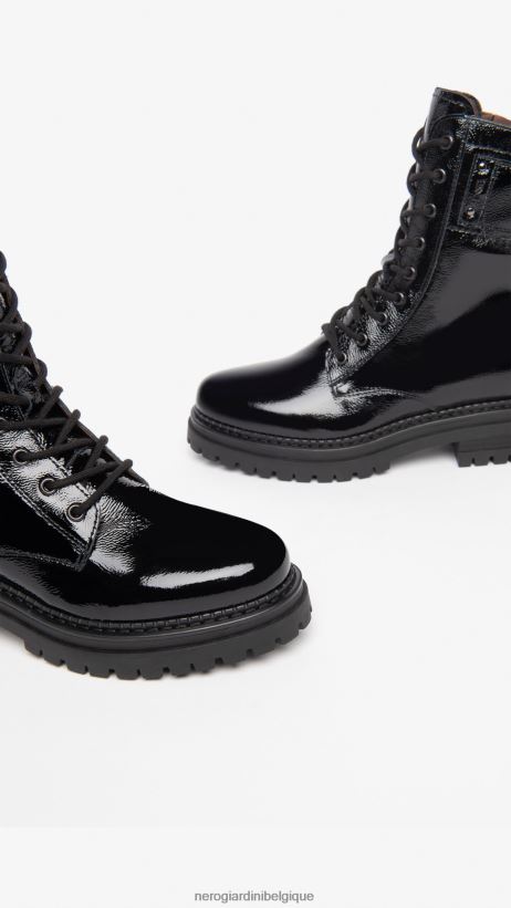 chaussure être NeroGiardini femmes art. bottes de combat brevetées i308954d noir F2F08N115