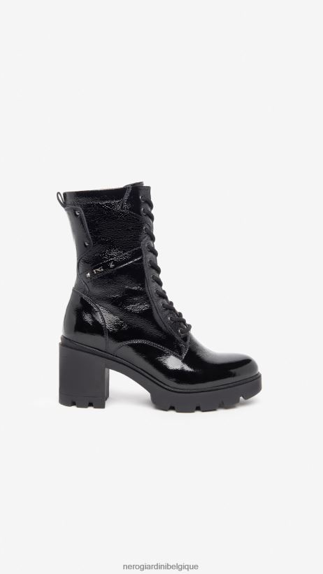 chaussure être NeroGiardini femmes art. bottes de combat brevetées i309019d noir F2F08N120