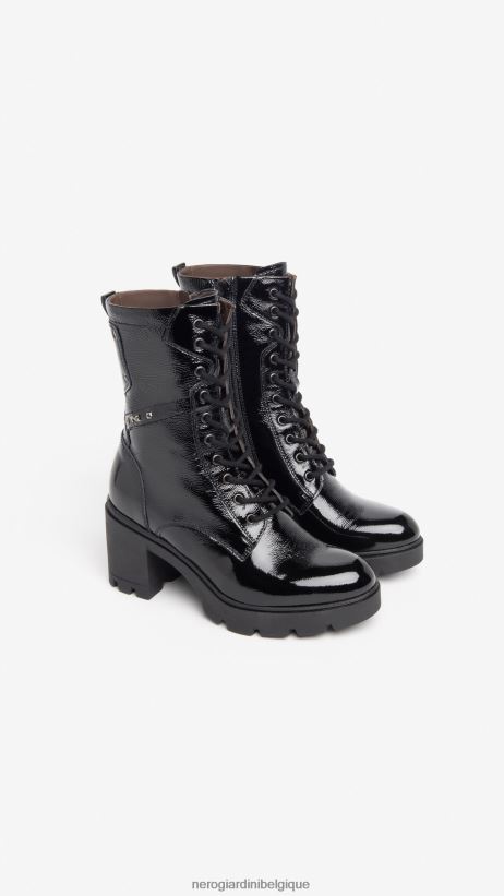chaussure être NeroGiardini femmes art. bottes de combat brevetées i309019d noir F2F08N120