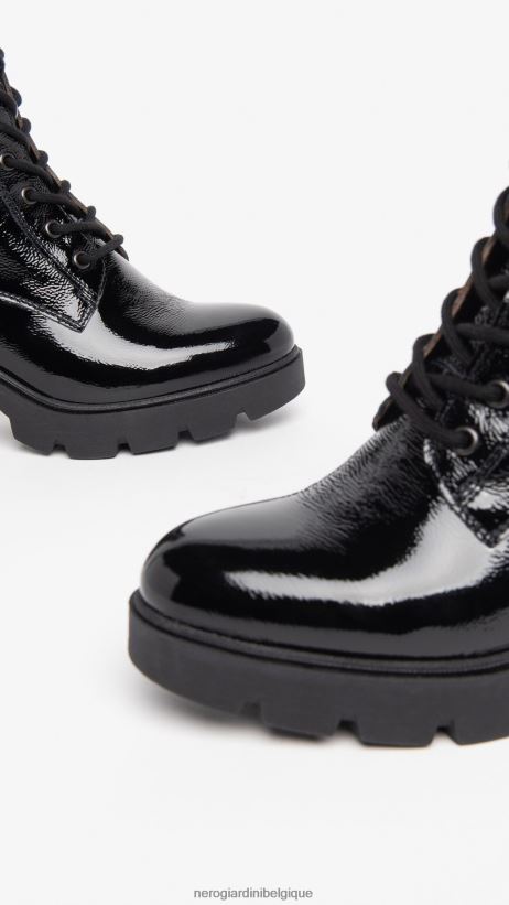 chaussure être NeroGiardini femmes art. bottes de combat brevetées i309019d noir F2F08N120