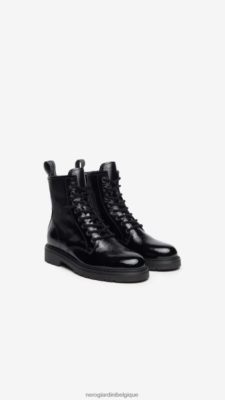 chaussure être NeroGiardini femmes art. bottes de combat brevetées i309180d noir F2F08N121