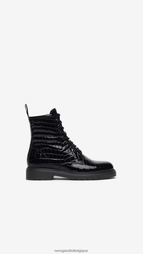 chaussure être NeroGiardini femmes art. bottes de combat brevetées i309181d noir F2F08N122