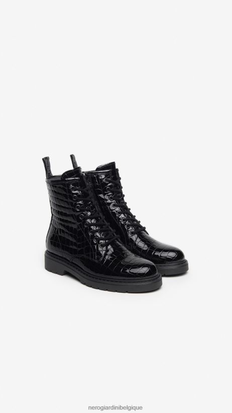 chaussure être NeroGiardini femmes art. bottes de combat brevetées i309181d noir F2F08N122