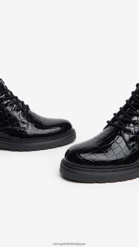 chaussure être NeroGiardini femmes art. bottes de combat brevetées i309181d noir F2F08N122