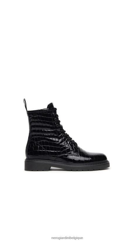 chaussure être NeroGiardini femmes art. bottes de combat brevetées i309181d noir F2F08N122