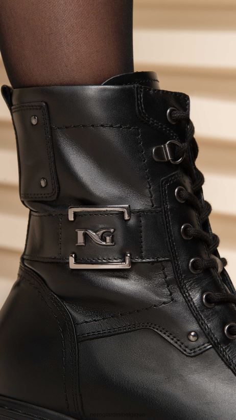 chaussure être NeroGiardini femmes art. i309062d bottes de combat en cuir noir F2F08N116