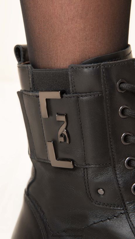 chaussure être NeroGiardini femmes art. i309151d bottes de combat en cuir noir F2F08N106