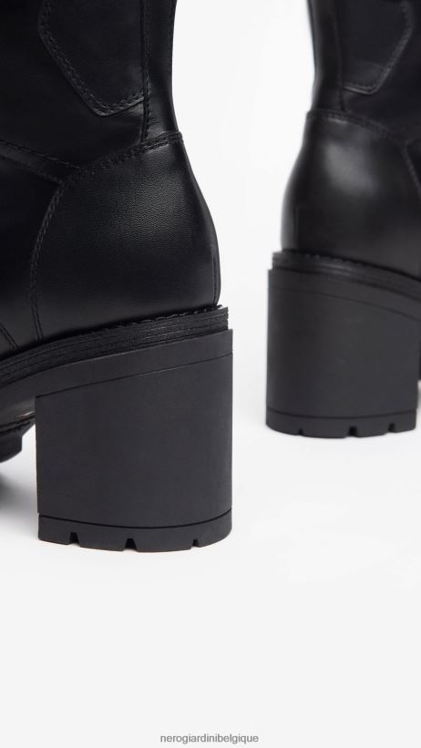 chaussure être NeroGiardini femmes art. i309161d bottes de combat en cuir noir F2F08N113