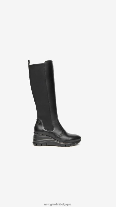 chaussure être NeroGiardini femmes art. i116886d bottes en cuir noir F2F08N232