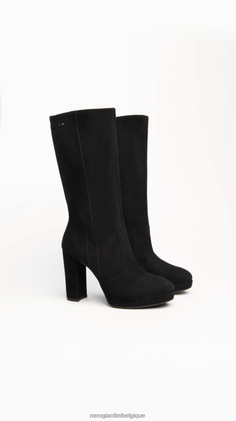 chaussure être NeroGiardini femmes art. i308202d bottes en daim noir F2F08N233