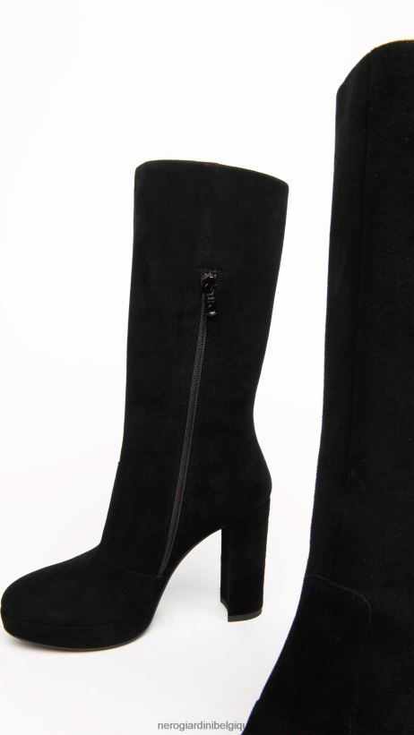 chaussure être NeroGiardini femmes art. i308202d bottes en daim noir F2F08N233