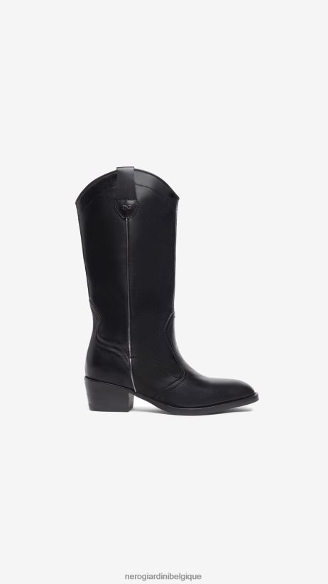 chaussure être NeroGiardini femmes art. i308282d bottes en cuir noir F2F08N231