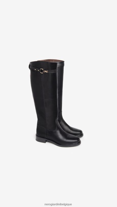 chaussure être NeroGiardini femmes art. i308850d bottes en cuir noir F2F08N244