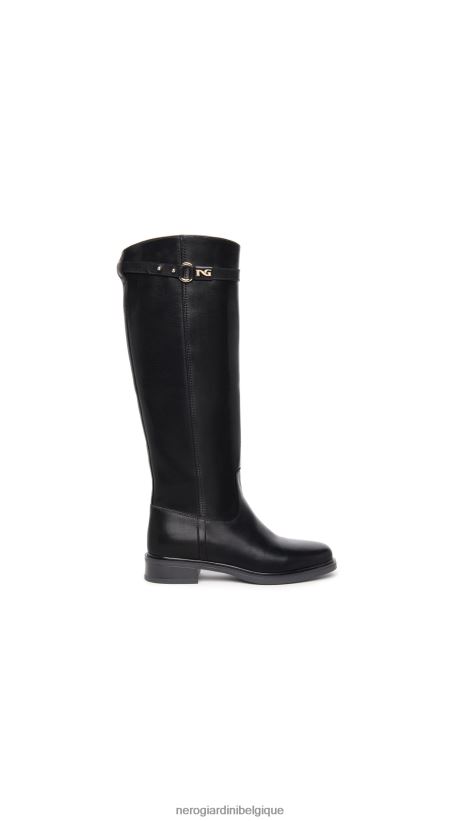 chaussure être NeroGiardini femmes art. i308850d bottes en cuir noir F2F08N244