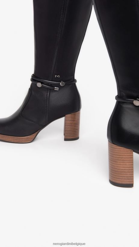 chaussure être NeroGiardini femmes art. i308880d bottes en cuir noir F2F08N243