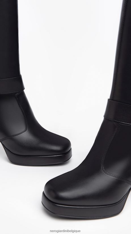 chaussure être NeroGiardini femmes art. i308930d bottes en daim noir F2F08N250