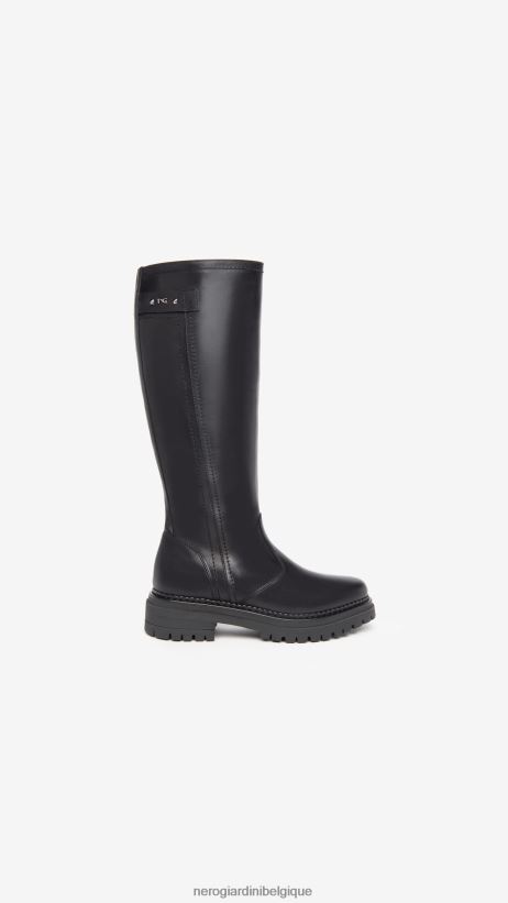 chaussure être NeroGiardini femmes art. i308956d bottes en cuir noir F2F08N242