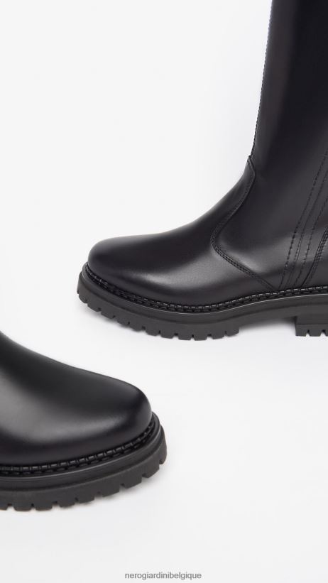 chaussure être NeroGiardini femmes art. i308956d bottes en cuir noir F2F08N242