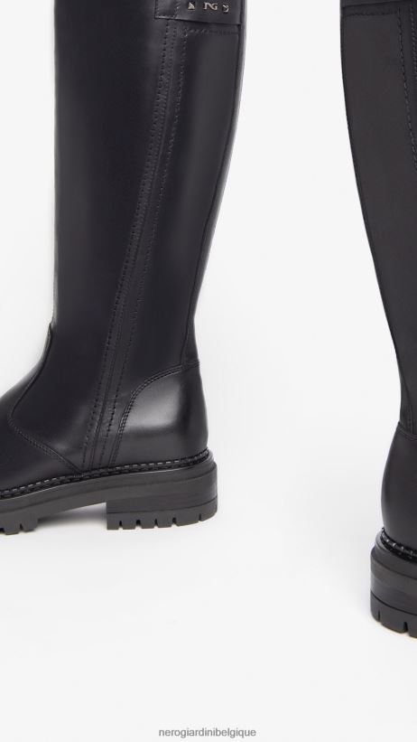 chaussure être NeroGiardini femmes art. i308956d bottes en cuir noir F2F08N242