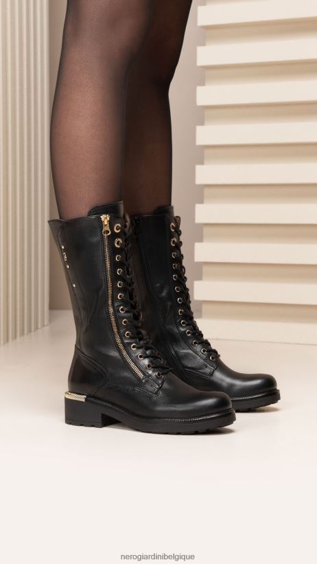 chaussure être NeroGiardini femmes art. i308991d bottes en cuir noir F2F08N249