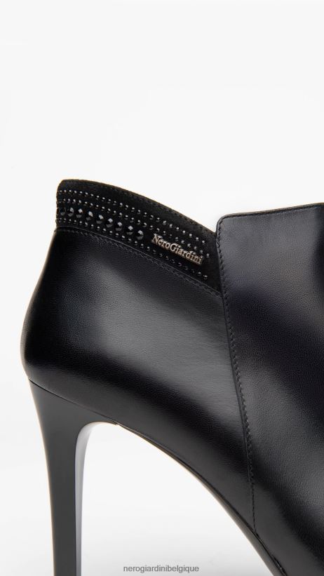 chaussure être NeroGiardini femmes art. i013461de bottines en cuir et daim noir F2F08N156
